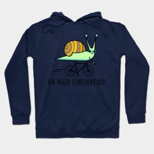 Funny snail rides a bicycle Hoodie